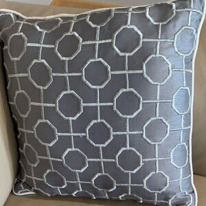 Geometric Gray Throw Pillow